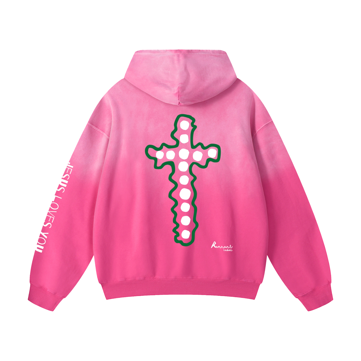 Heavyweight Sunfade Oversized Cross Hoodie