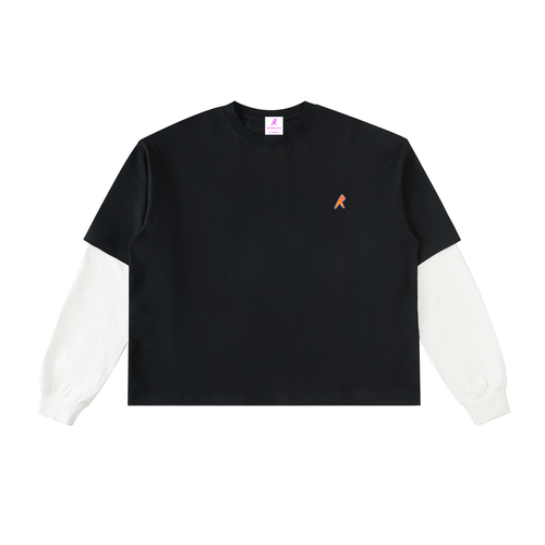 Contrast Sleeve Jesus Loves you Tee