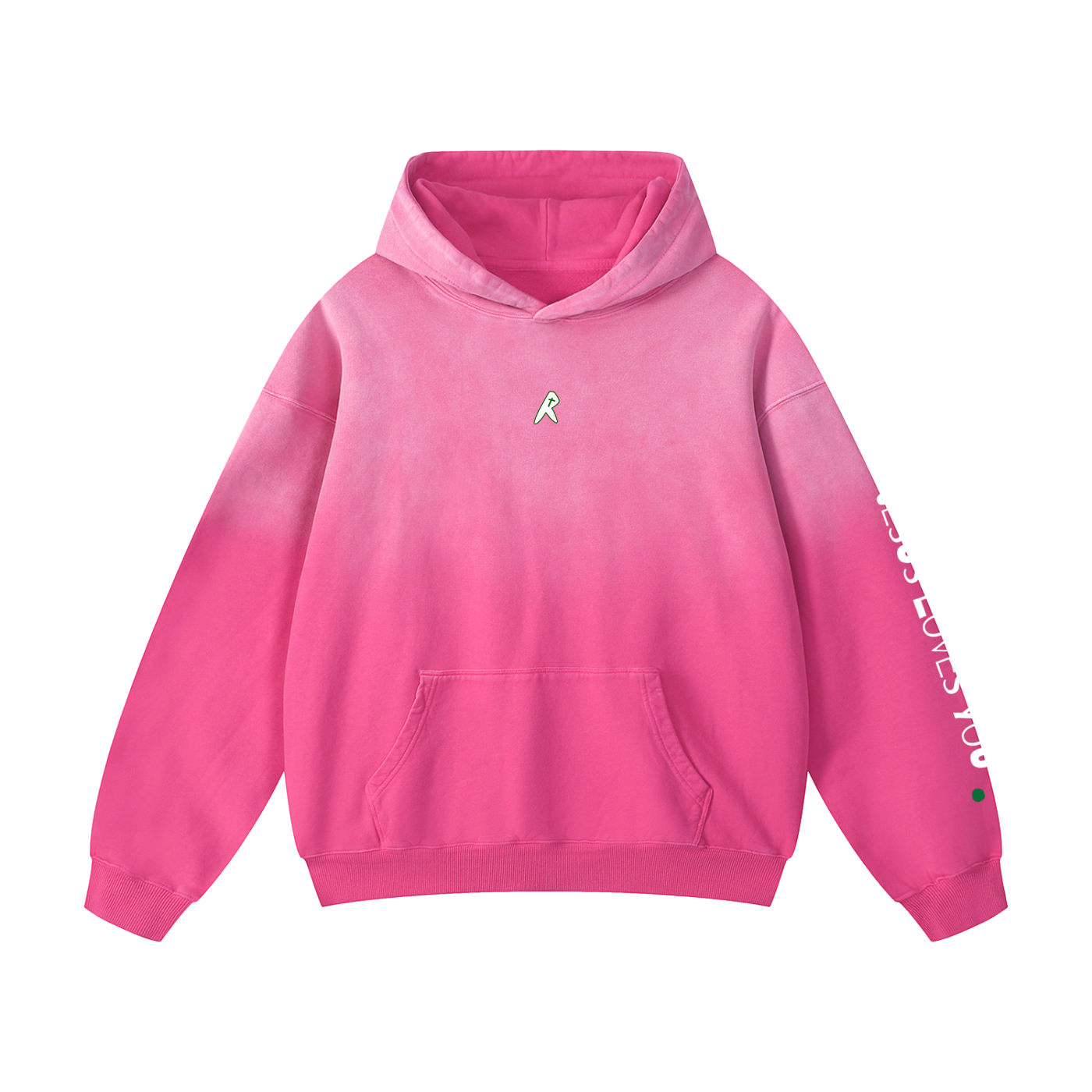 Heavyweight Sunfade Oversized Cross Hoodie